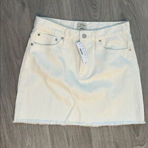 New!!  J.Crew White Denim Mini Skirt